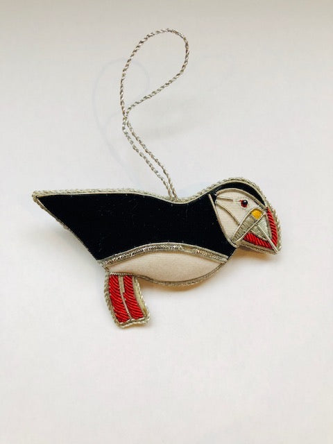 HAND MADE JEWELLED PUFFIN DECORATION