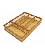 WOVEN BAMBOO COMPARTMENT TRAY