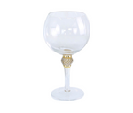 GOLD DIAMANTE BALL CRYSTAL BALOON GIN GLASS