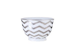 ADRIENNE SMALL PORCELAIN BOWL - SILVER