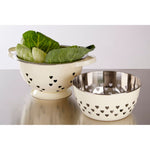 IVORY STAINLESS STEEL COLANDER
