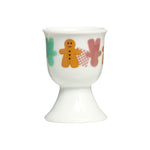 EGG CUPS SET x 2 WITH GINGERBREAD MAN DESIGN