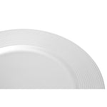 SILVER FINISH RIBBED CHARGER PLATE SET OF 2