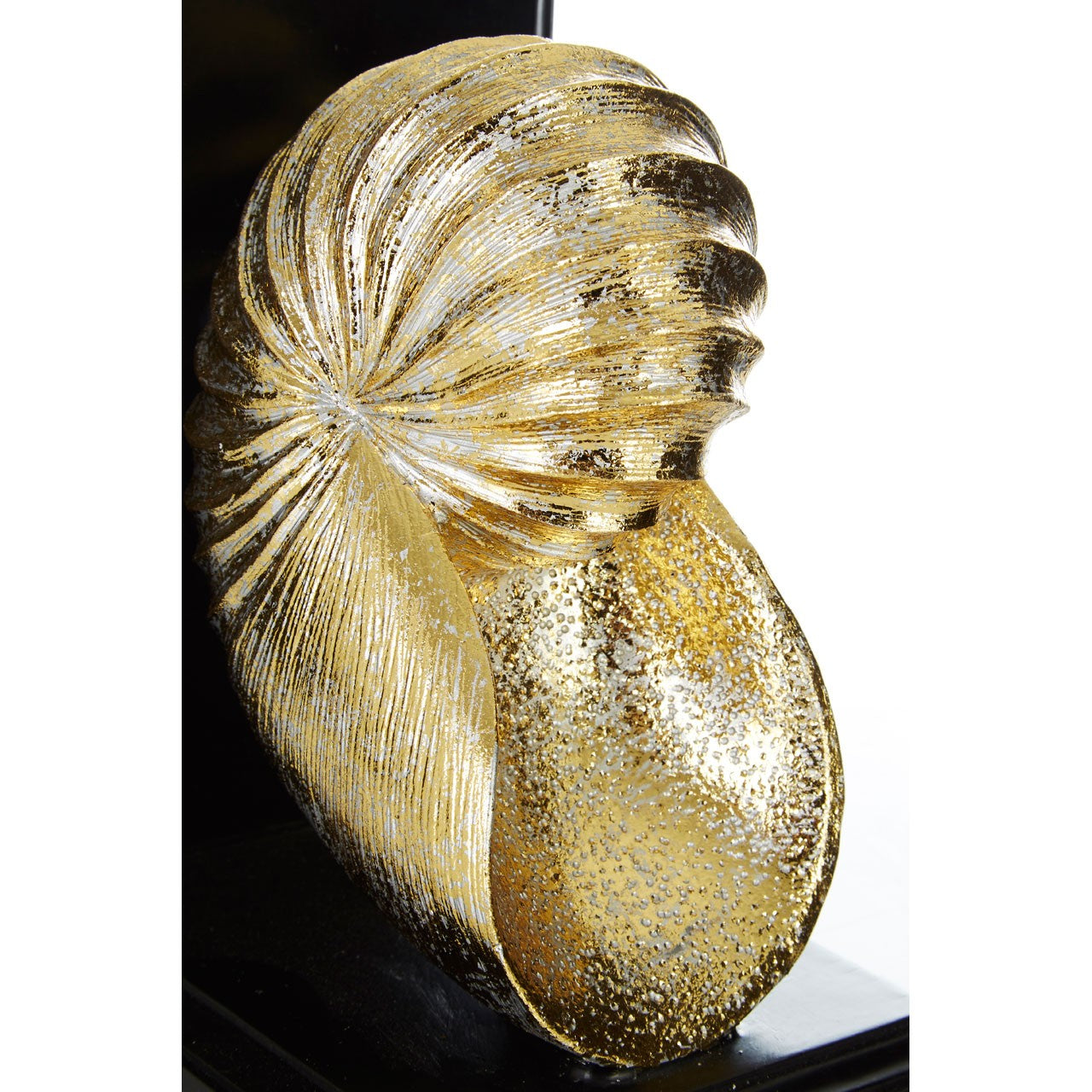 Vtg Brass Seashell Nautilus Bookends 