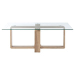 BOSTON COFFEE TABLE WITH GLASS TOP