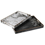 MARBLE EFFECT TRAY PAIR