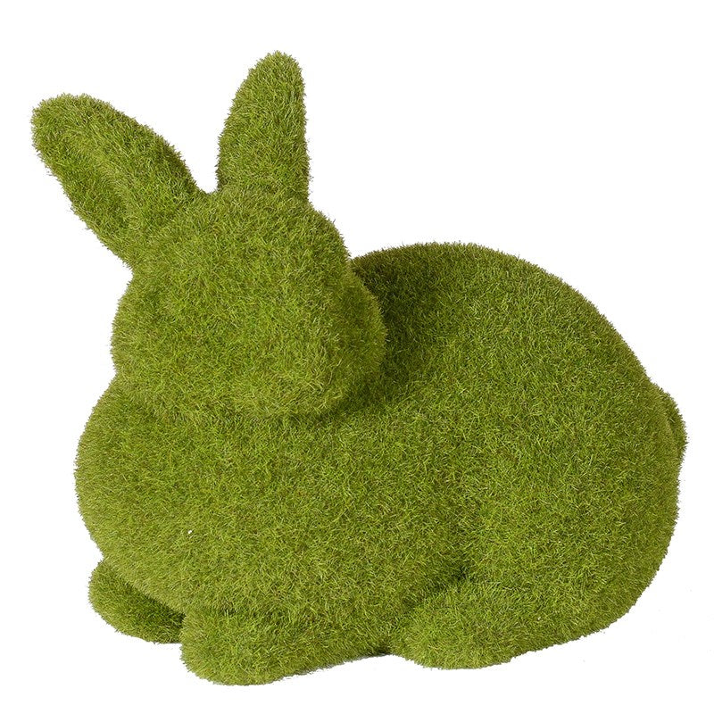 SMALL GREEN CROUCHED RABBIT