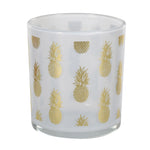 SMALL WHITE & GOLD PINEAPPLE CANDLE HOLDER