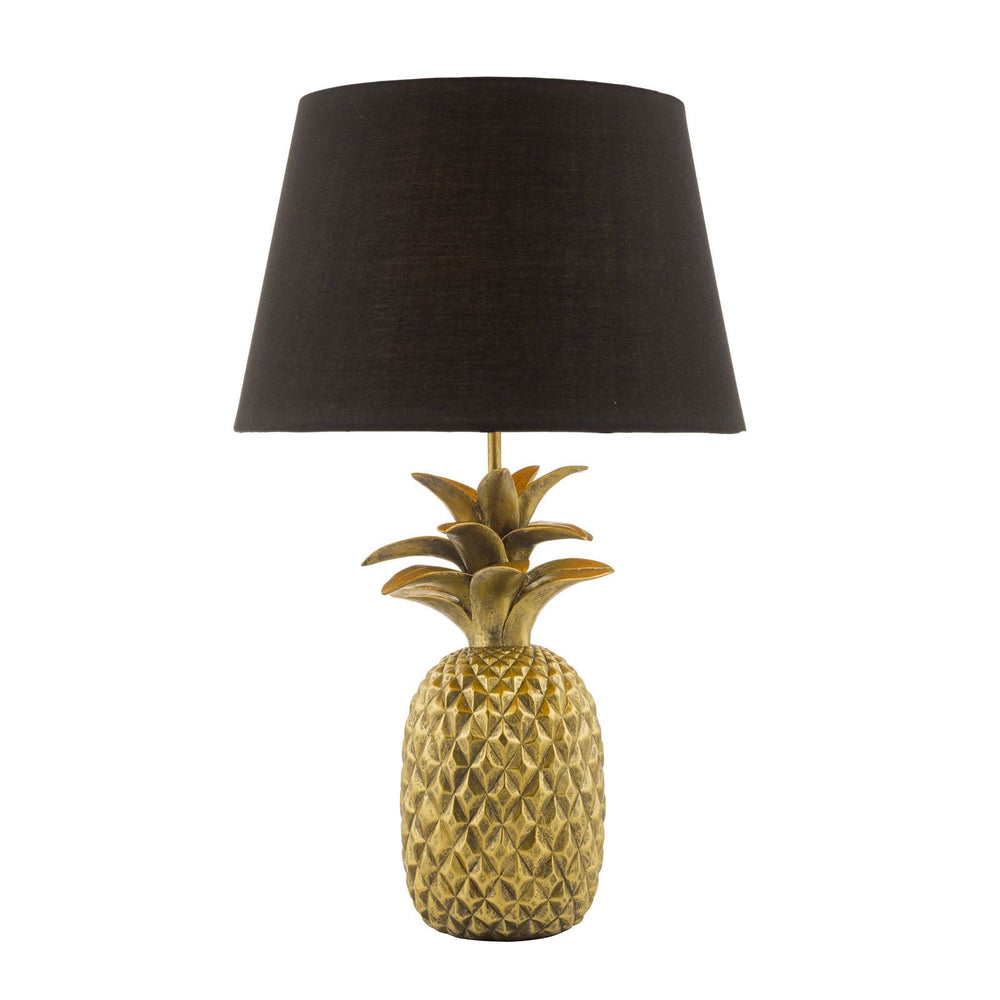GOLDEN PINEAPPLE TABLE LAMP WITH SHADE