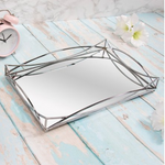GATSBY SILVER RECTANGLE MIRRORED TRAY