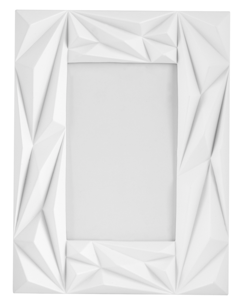 BLACK OR WHITE 4 X 6 PHOTO FRAME WITH 3D PRISM DESIGN
