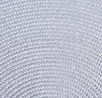 BRAIDED WOVEN ROUND SILVER/GREY PLACEMATS SET x 4