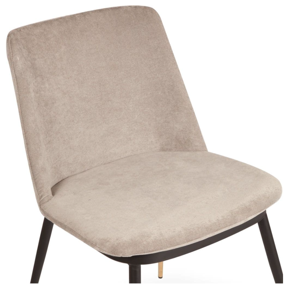 PAIR OF TAUPE GREY DINING CHAIRS
