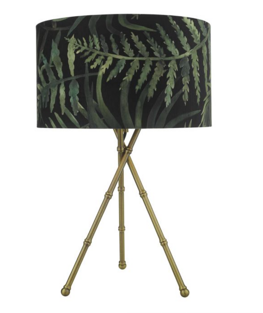 BAMBOO TABLE LAMP ANTIQUE BRASS