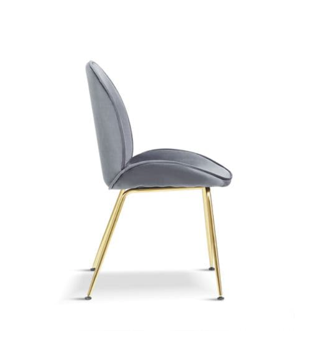 BEETLE STYLE DINING CHAIRS WITH GOLD LEGS X 2