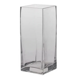 CLEAR TANK SQUARE GLASS VASE