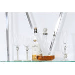 GLASS DECANTER WITH SILVER DIAMANTE STOPPER
