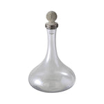 GLASS DECANTER WITH SILVER DIAMANTE STOPPER